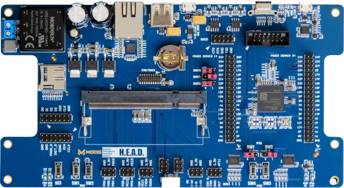 Wygląd płyty bazowej komputera H.E.A.D.